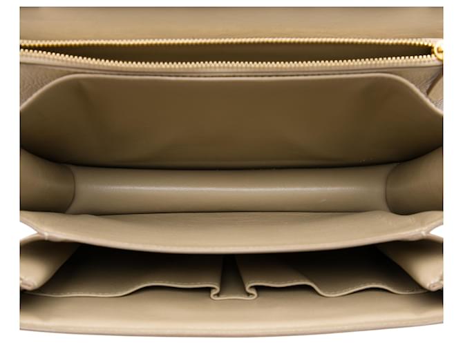 Céline Celine Beige Medium Goatskin Classic Box - vista 4