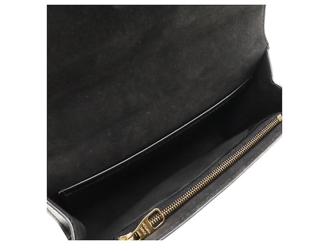 Louis Vuitton Black Leather Louise Chain MM Nero - vista 3
