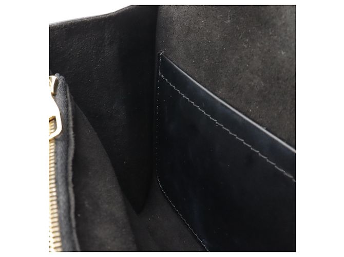 Louis Vuitton Black Leather Louise Chain MM Nero - vista 4