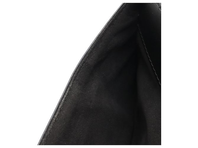 Louis Vuitton Black Leather Louise Chain MM Nero - vista 5
