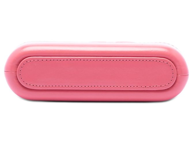 Clutch Chanel Gabrielle in pelle di vitello invecchiata trapuntata rosa con doppia zip e catena - vista 3