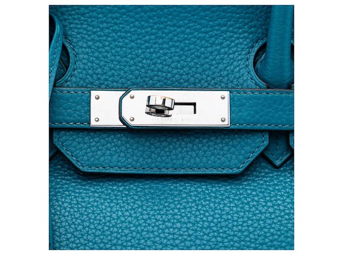 Hermès Blue Clemence Verso Birkin Retourne 35 - vista 5