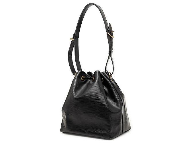 Louis Vuitton Petit Noe in pelle Epi nera Nero - vista 2