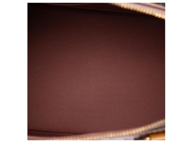 Louis Vuitton Alma PM in monogramma vernis marrone Caramello - vista 4