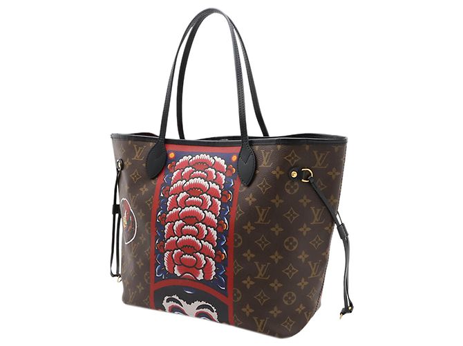 Louis Vuitton Brown Monogram Kabuki Neverfull MM Marrone - vista 2