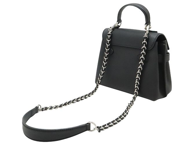Mini LockMe Ever in pelle di vitello granulata nera Louis Vuitton Nero - vista 2