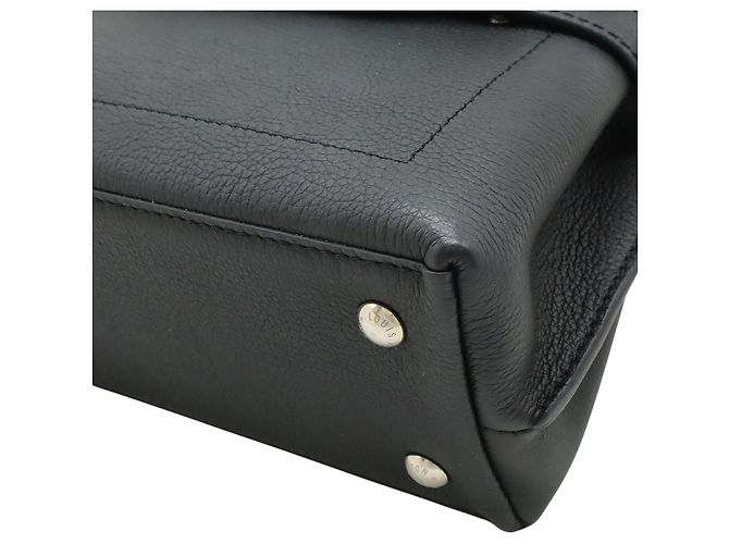 Mini LockMe Ever in pelle di vitello granulata nera Louis Vuitton Nero - vista 3