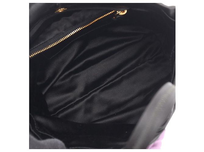 Tote Borsa in raso floreale nero Prada - vista 3
