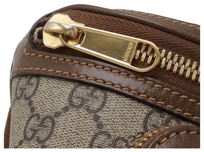 Borsa a tracolla Gucci Beige GG Supreme Interlocking G - vista 6