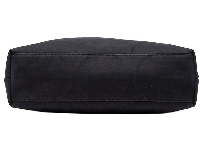 Tote Gucci in tela nera con monogramma G e banda Web Nero - vista 3