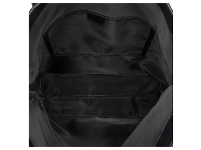 Tote Gucci in tela nera con monogramma G e banda Web Nero - vista 4