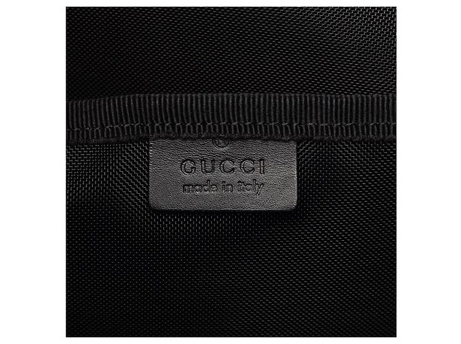 Tote Gucci in tela nera con monogramma G e banda Web Nero - vista 5