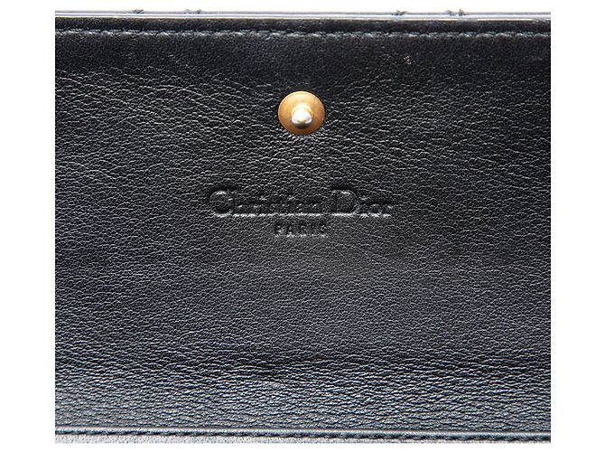Dior Black Patent Cannage Lady Dior Wallet On Chain - view 5
