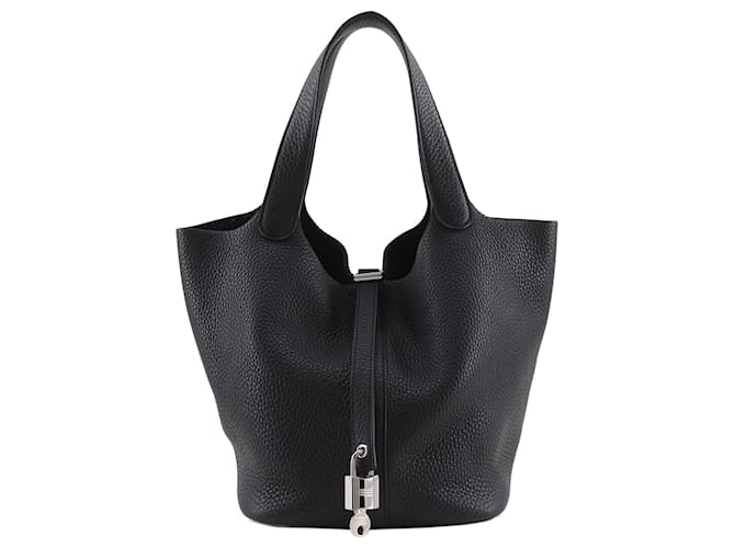 Hermès Black Clemence Picotin Lock 22 Nero - vista 2