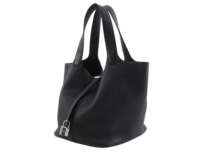 Hermès Black Clemence Picotin Lock 22 Nero - vista 3