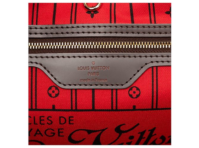 Louis Vuitton Marrone Damier Ebene Neverfull GM - vista 5