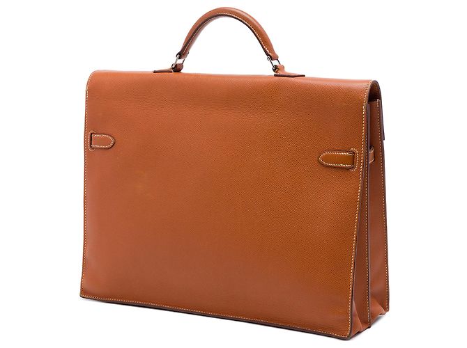 Hermès Kelly Depeches 38 in Epsom marrone - vista 2