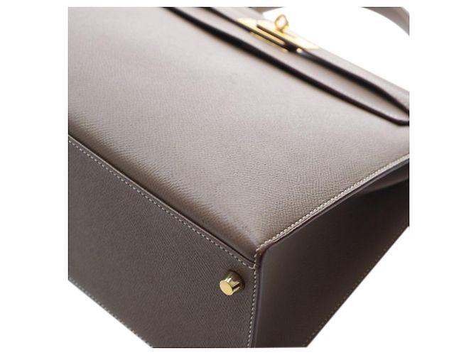Hermès Kelly II Sellier in pelle Epsom marrone 32 Taupe - vista 10