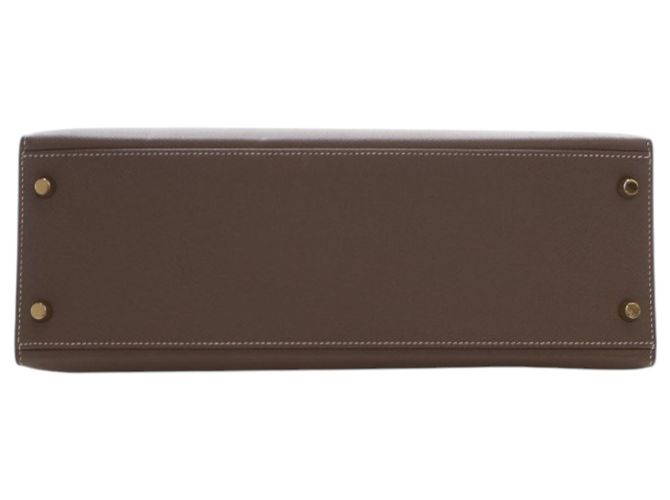 Hermès Kelly II Sellier in pelle Epsom marrone 32 Taupe - vista 5