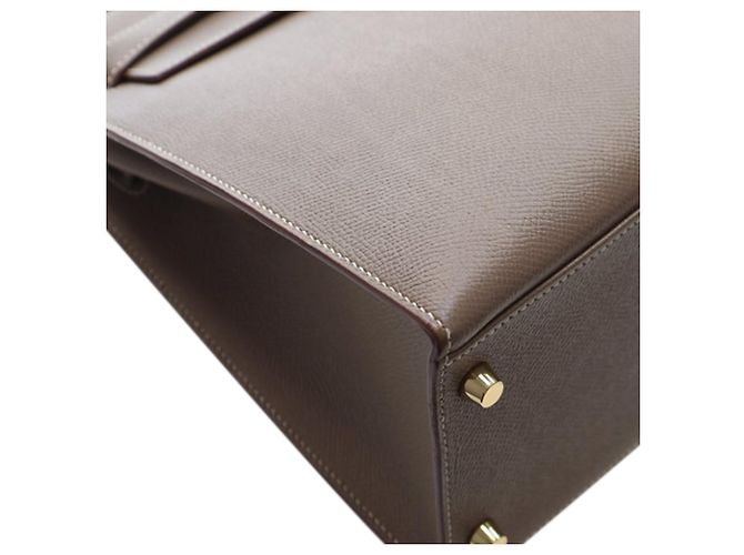 Hermès Kelly II Sellier in pelle Epsom marrone 32 Taupe - vista 9