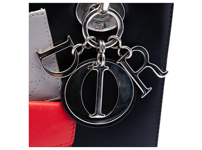 Lady Dior in pelle di vitello nera misura Medium Nero - vista 5