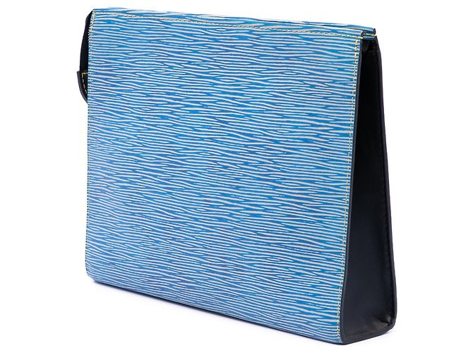 Pochette da toilette Louis Vuitton in Toile Epi Denim blu 26 - vista 2