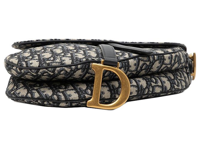Borsa Saddle in tela Blue Oblique Dior - vista 3