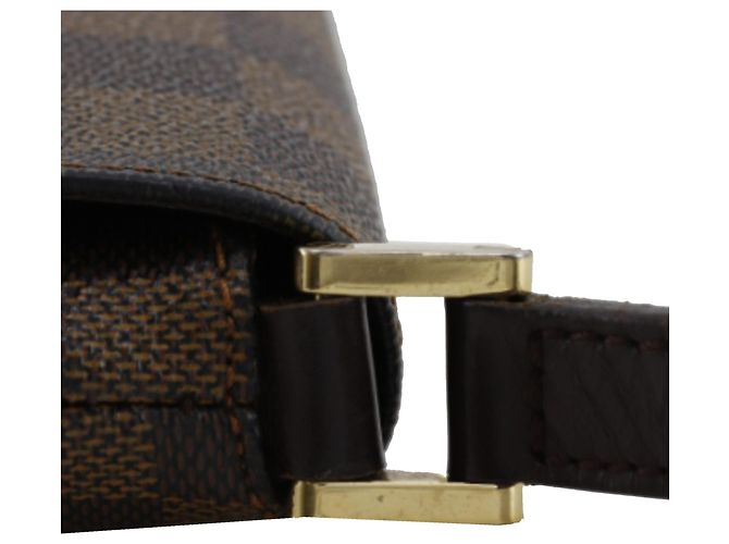 Louis Vuitton Marrone Damier Ebene Musette Tango Long Strap - vista 19