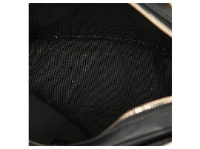 Vanity Beauty case Chanel in agnello trapuntato Small Black CC con manico e catena Nero - vista 4