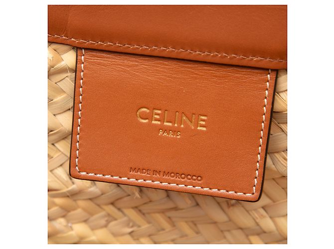 Céline Celine Beige Large Raffia Classic Studded Panier Tote - Ansicht 5