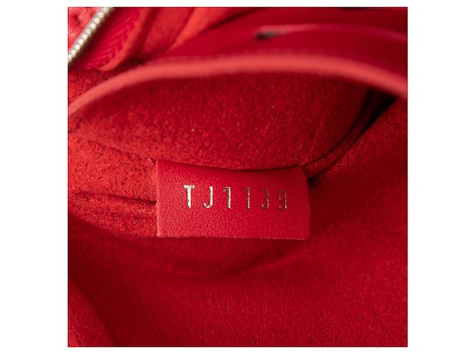 Pochette con zip New Wave in pelle di vitello rossa Louis Vuitton Rosso - vista 6