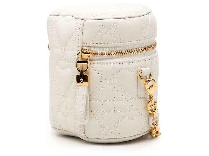 Beauty case DiorAmour Micro in agnello bianco cannage cuore con catena Dior Bianco sporco - vista 2