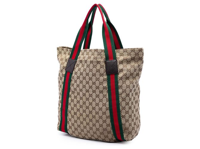 Gucci Beige GG Canvas Web Tote - Ansicht 2