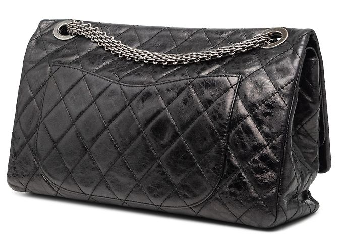 Chanel Black Quilted Aged Calfskin Reissue 2.55 Double Flap 228 Negro - vista 2
