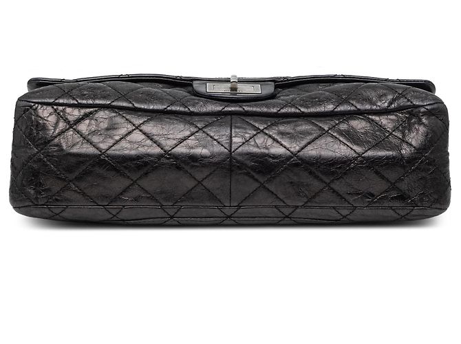 Chanel Black Quilted Aged Calfskin Reissue 2.55 Double Flap 228 Negro - vista 3