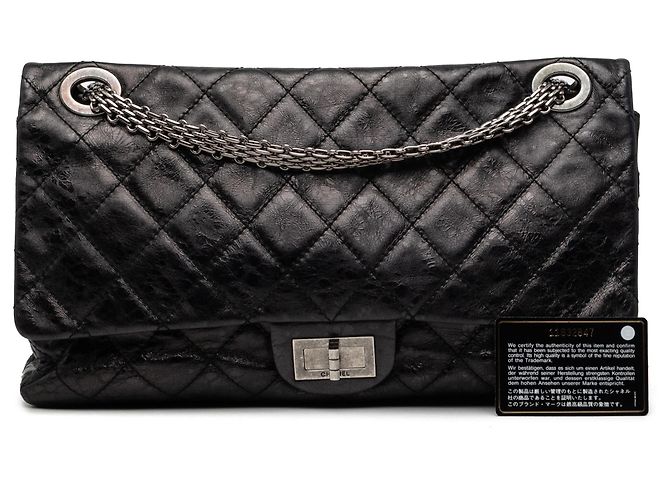 Chanel Black Quilted Aged Calfskin Reissue 2.55 Double Flap 228 Negro - vista 8