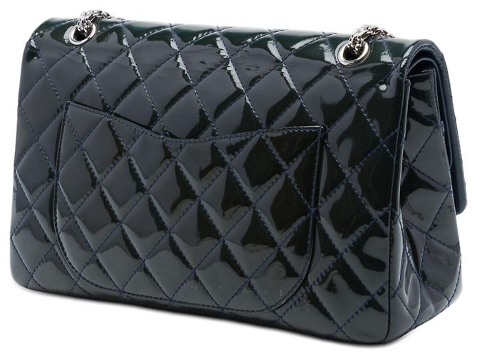 Chanel Blue Quilted Patent Reissue 2.55 Double Flap 227 Blu navy - vista 2