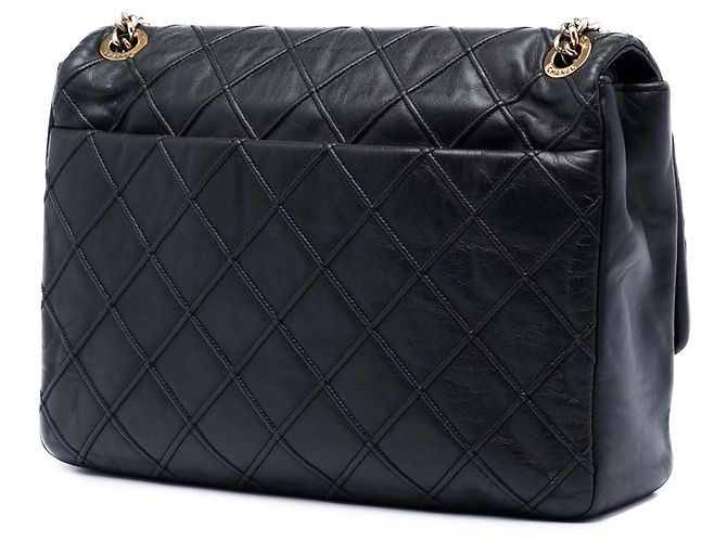 Chanel Black Large Diamond Debossed Calfskin Reissue 2.55 Cosmos Flap Nero - vista 2