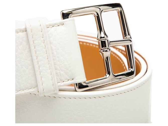 Cinturón Hermès White Clemence Etriviere Blanco - vista 3