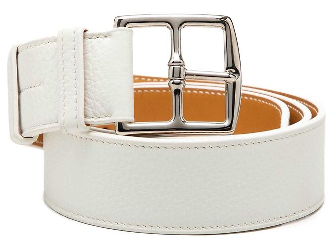 Cinturón Hermès White Clemence Etriviere Blanco - vista 4