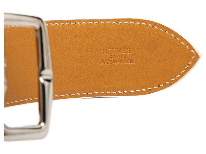 Cinturón Hermès White Clemence Etriviere Blanco - vista 5