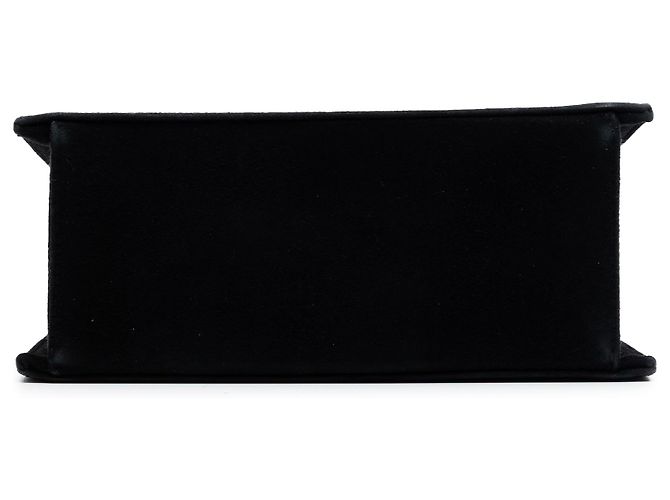 Borsa a mano Chanel in scamosciato nero con logo - vista 3