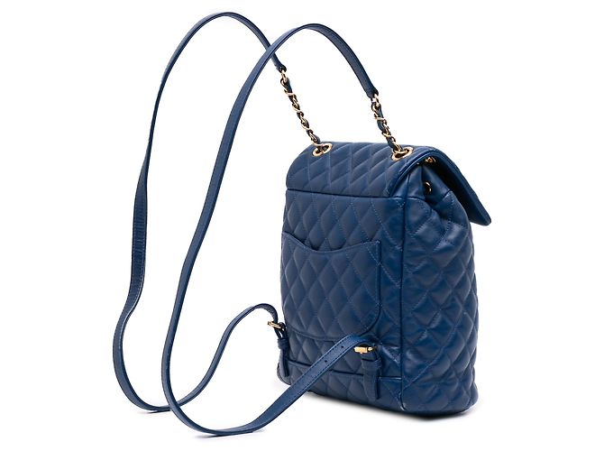 Chanel Blue Small Lambskin Urban Spirit Rucksack Blau - Ansicht 2