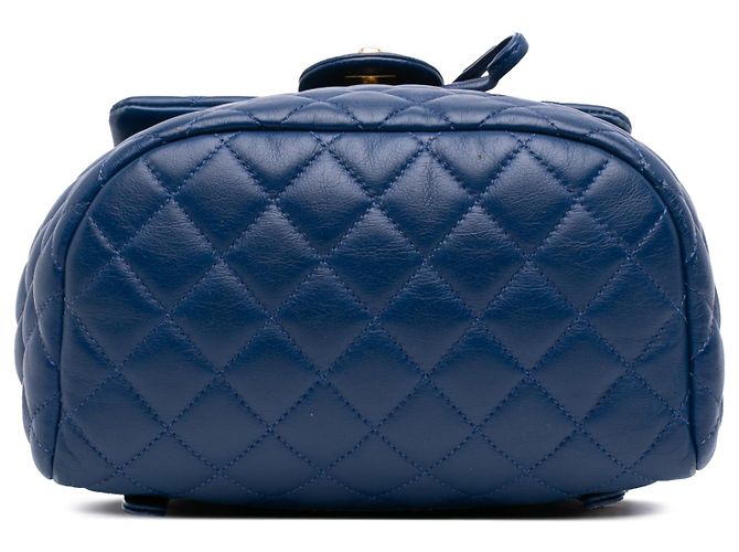 Chanel Blue Small Lambskin Urban Spirit Rucksack Blau - Ansicht 3