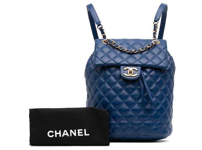 Chanel Blue Small Lambskin Urban Spirit Rucksack Blau - Ansicht 7