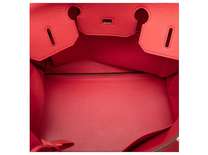 Hermès Red Clemence Birkin Retourne 35 Rosso - vista 4