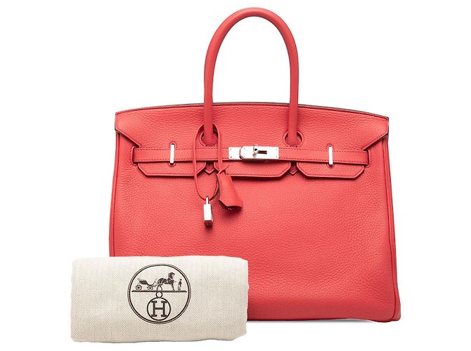 Hermès Red Clemence Birkin Retourne 35 Rosso - vista 8