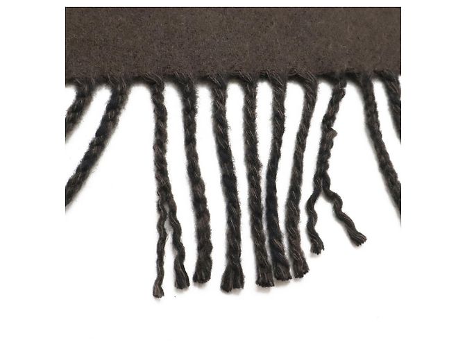 Hermès Sciarpa in cashmere Hermes, Stola Tête à Equestre Nero Marrone scuro - vista 5