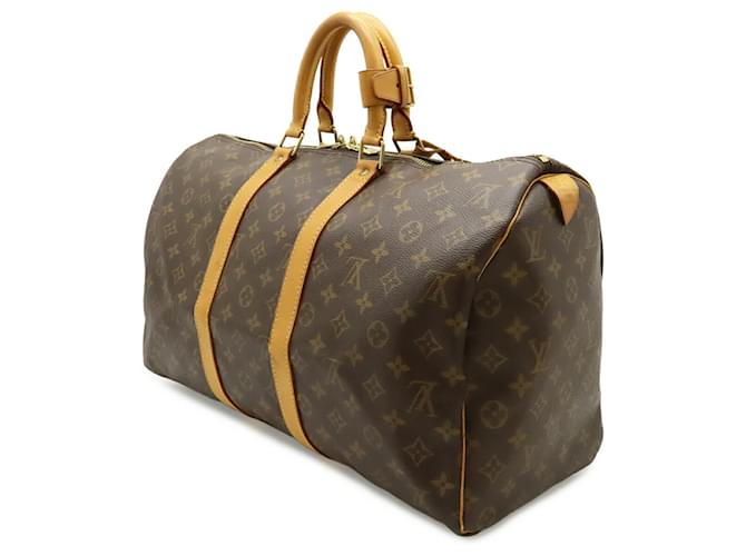 Borsa Boston Louis Vuitton Monogram Keepall 45 Marrone - vista 3