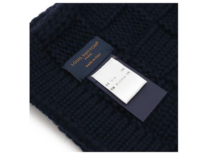 Sciarpa Louis Vuitton Damier Snug Ricamata Blu navy - vista 6